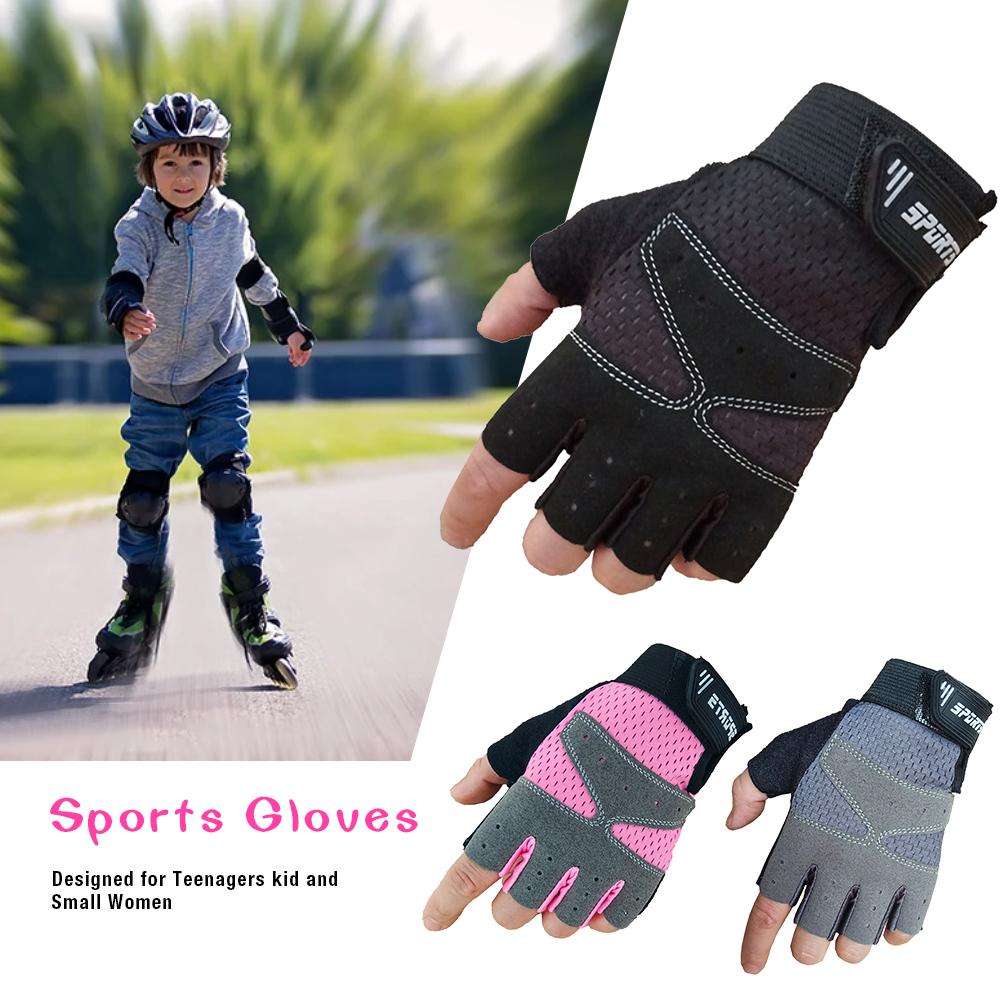 2019 Juvenile Sports Gloves Bike Protective Gym Weightlifting Running Gloves Designed For Teenagers Kid And Small Women