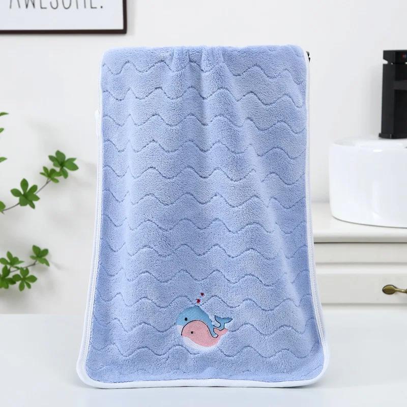 Baby Bath Towel Boys Girls Coral Velvet Cute Soft Absorbent Children Towels for Newborn Infant Kids Washcloth Face Towel 50x25cm
