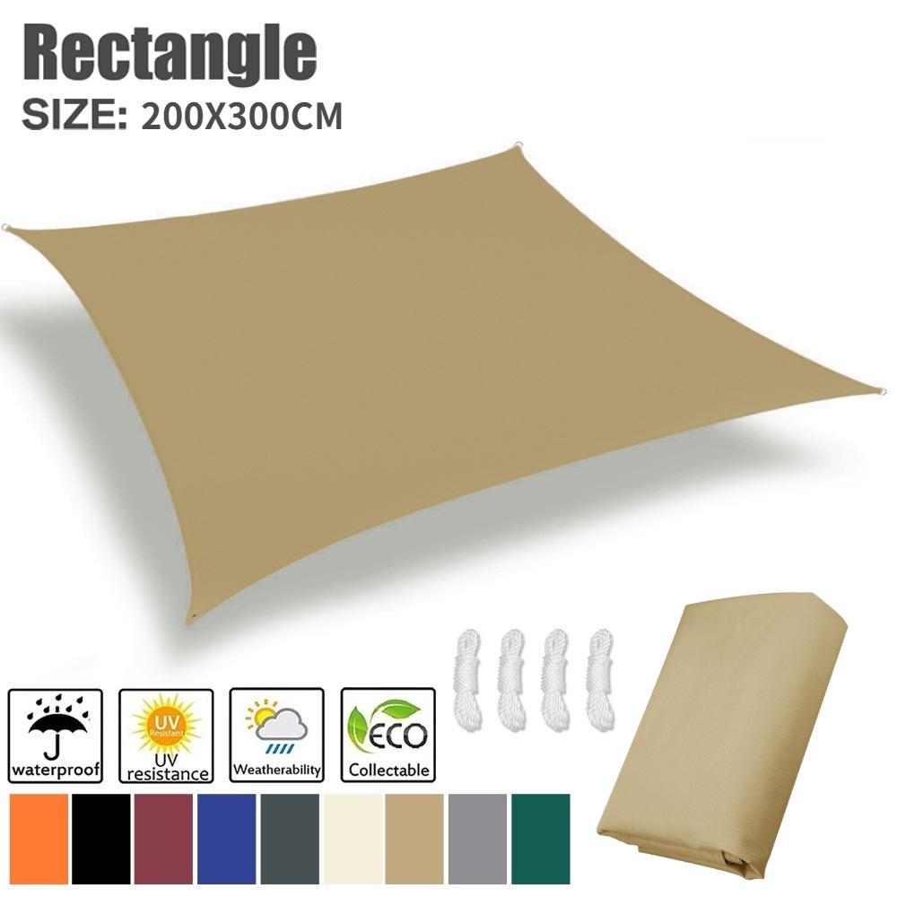 Sun Shade Sail 2/3/4/5/6M Rectangle UV Block Sunshade Cloth for Backyard Yard Deck Patio Garden Outdoor Activities and Facility
