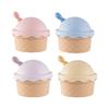 Ice Cream Mirror Shampoo Brush Cute Home Mirror Scalp Cleaning Hairdressing Comb Portable Comb