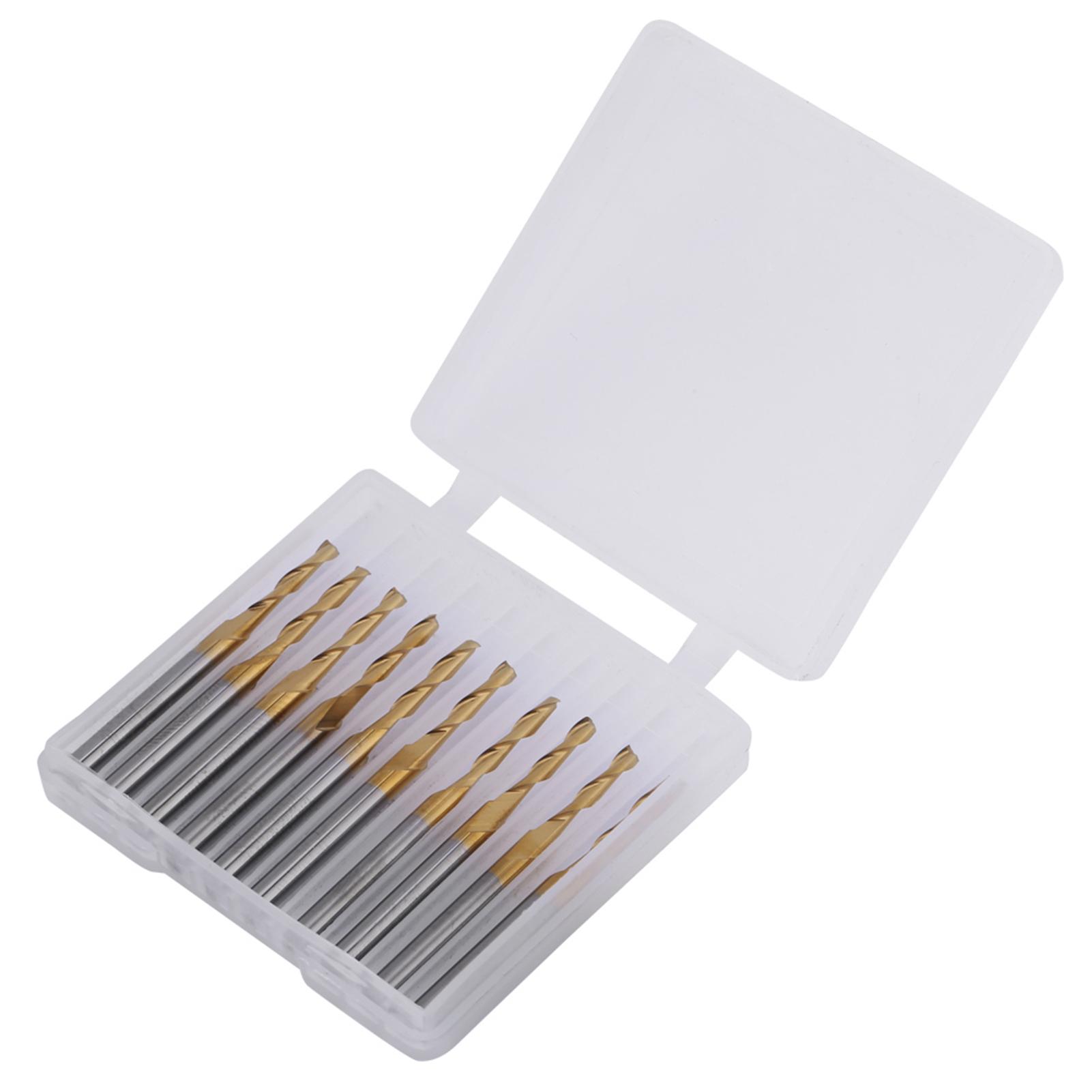 

Концевая фреза с двойными канавками и титановым покрытием, хвостовик 3,175 мм, диаметр режущей кромки 2 мм белый