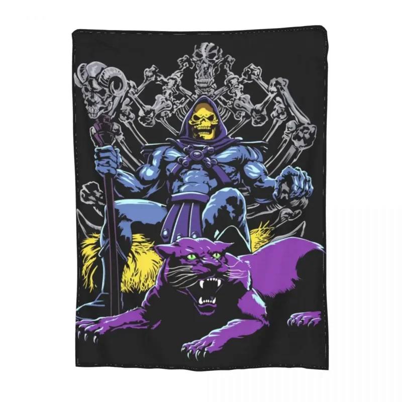 Coperte He-Man Skeletor Morbide Comode Flanella Invernale Masters Of The Universe Plaid per Divano Viaggio Camera da Letto