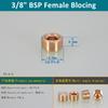 1/8 1/4 3/8 1/2 3/4 Male Female Thread Brass Pipe Hex Head End Cap Plug Fitting Quick Connector Brass Universal Faucet Adapter