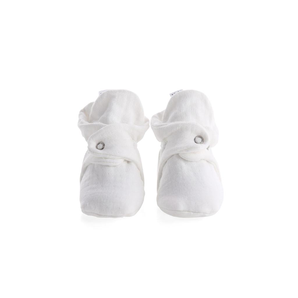Babyschuhe aus Bio-Baumwoll-Musselin, Hausschuhe für Neugeborene, Beige