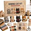 Cartoon Animals Handmade Sew Set Pre-cut Fabric Fabric Art Craft Set DIY Sewing Kit  For Beginners