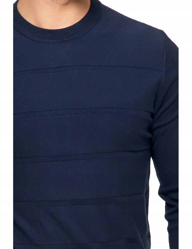 Men's Sweater Elegant Classic Viscose Fashionable Long Sleeve MORAJ XXL Navy