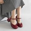 Temperament Red French Versatile Bag Head Thick Heel Sandals Women's 2025 New Summer Wear Height-increasing Fairy Shoes
