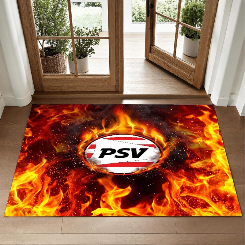 PSV Eindhoven FC Design Crystal Velvet Rug Soft Decorative Mat for Bedroom Entrance