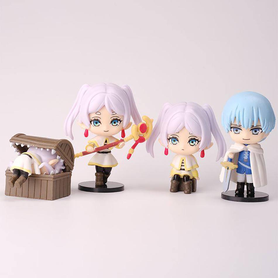 4-8pcs Frieren: Past Journey's End Anime Figure Sitting Fern Action Figures Frieren Noodle Stopper Figure Collection Model Toy