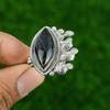 Natural Pietersite Gemstone 925 Silver Statement Adjustable Ring For Girls