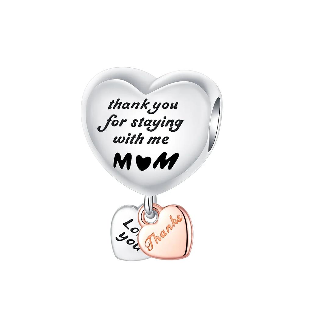 Original Copper Colorful Charms Snowflake Heart Lock Key Earrings Beads For Necklace Diy Bracelet Present Jewellery