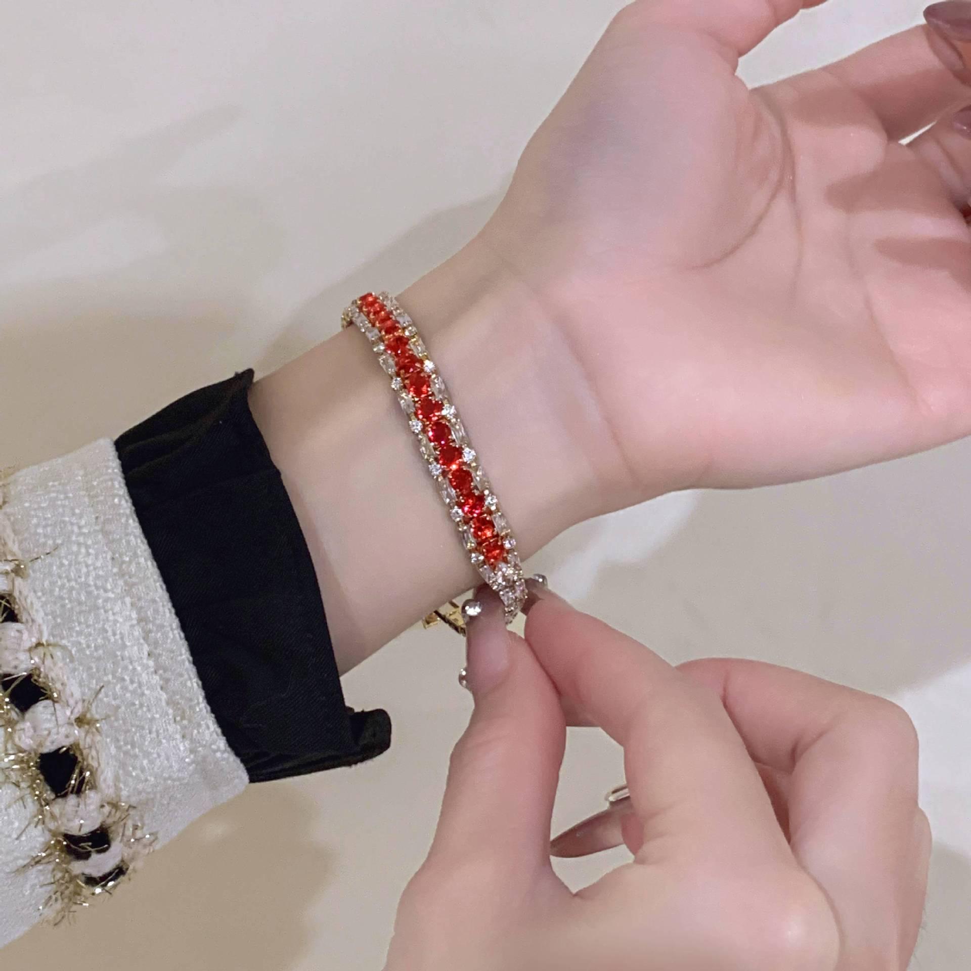 2024 Spring-Summer Women s High-End Zirconia Bracelet: Personalized Design, Versatile Light Luxury Fashion Hand Jewelry