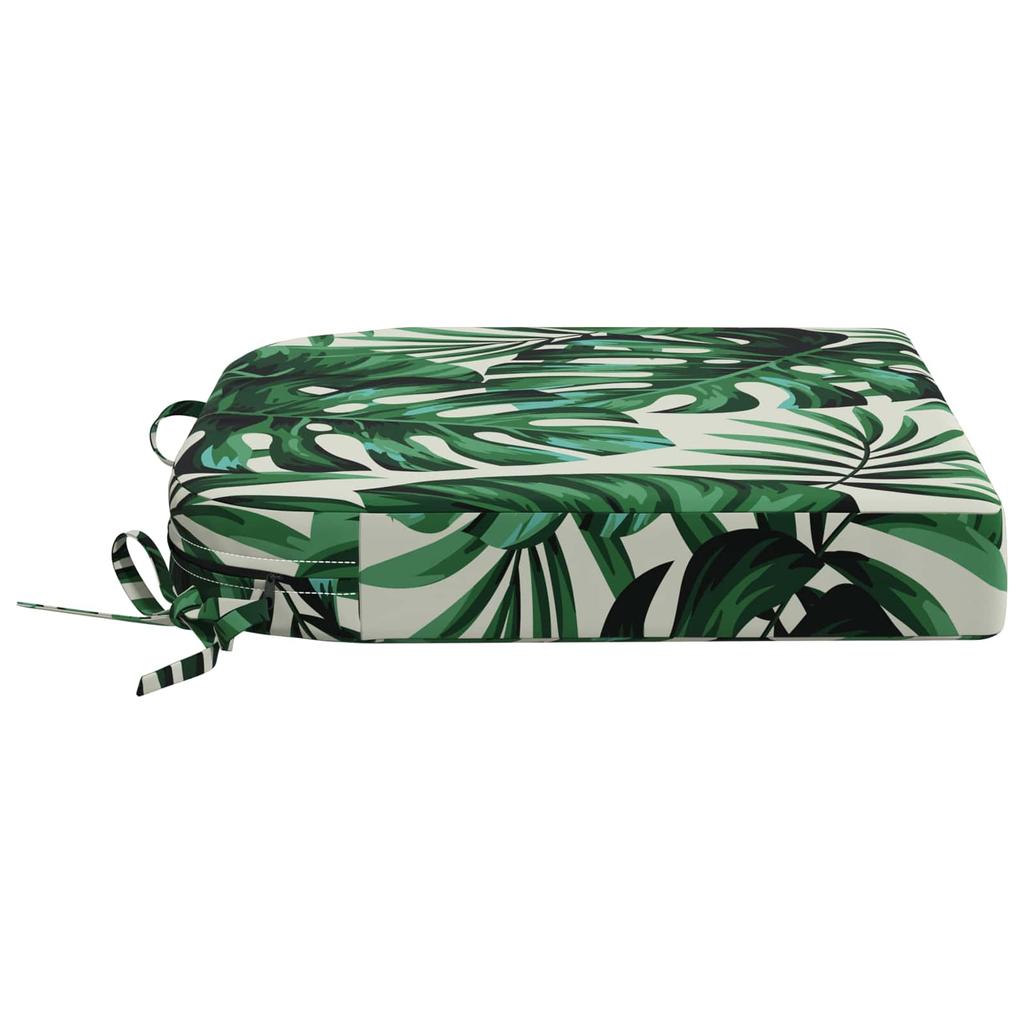 4 piece Seat Cushions SOEST 4 pcs 100percent  Polyester Leaf Pattern