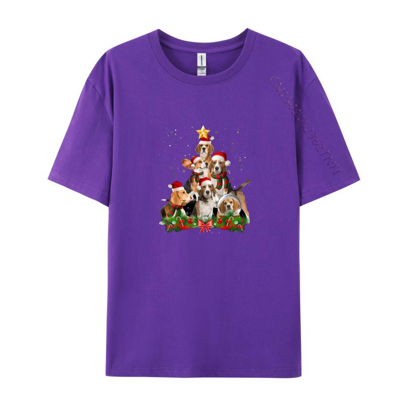 Men T Shirt Beagle Dog Christmas Dog Teeshirt Best Tees Black Tshirt Vintage American Style Winter Gift