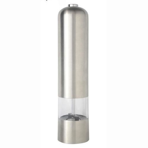 Moulin électrique - Inox - 22,5 cm - Pour poivre et épices - Couleur gris - Adulte