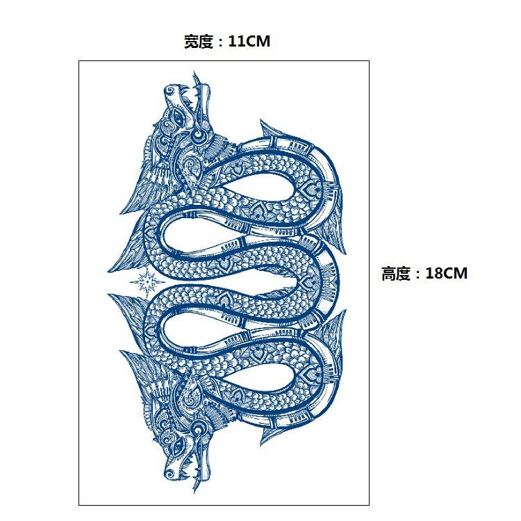 Gradual Change Herbal Fashion Personality Japanese Wave Whale Waterproof Simulation Long Time Does Not Fade Tattoo Sticker