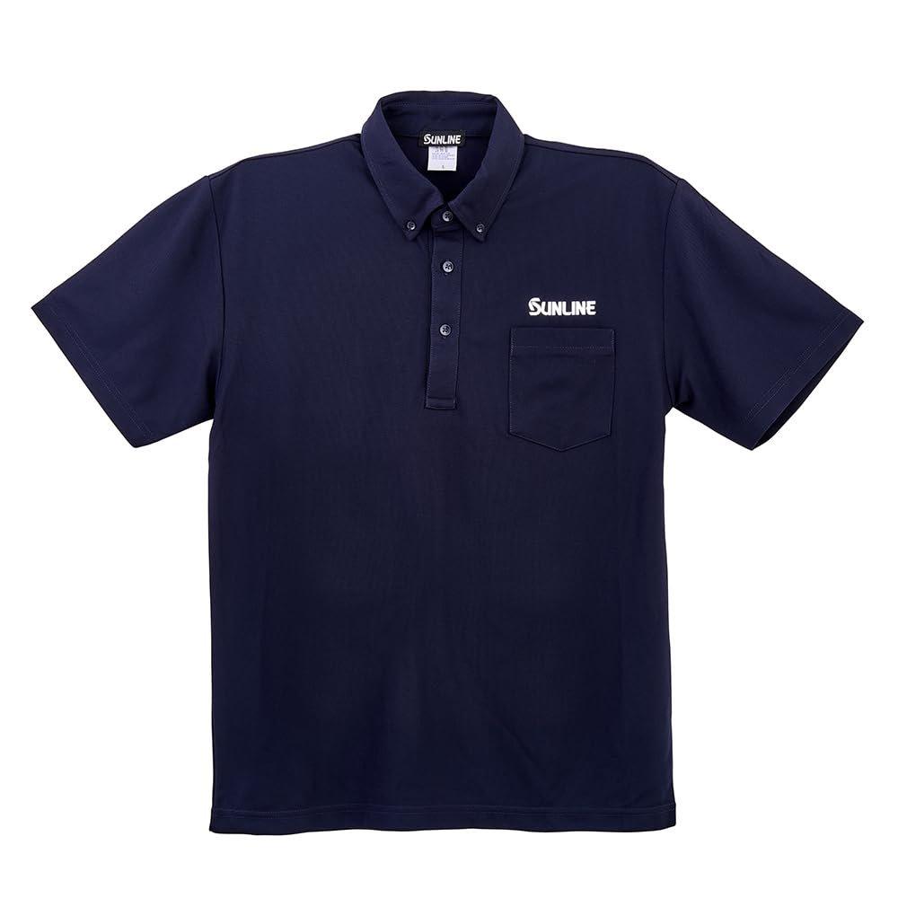 SUNLINE Dry Kanoko Polo Shirt Navy XL Size SUW-15604DP Quick Dry Pique Knit Shirt with Chest Pocket