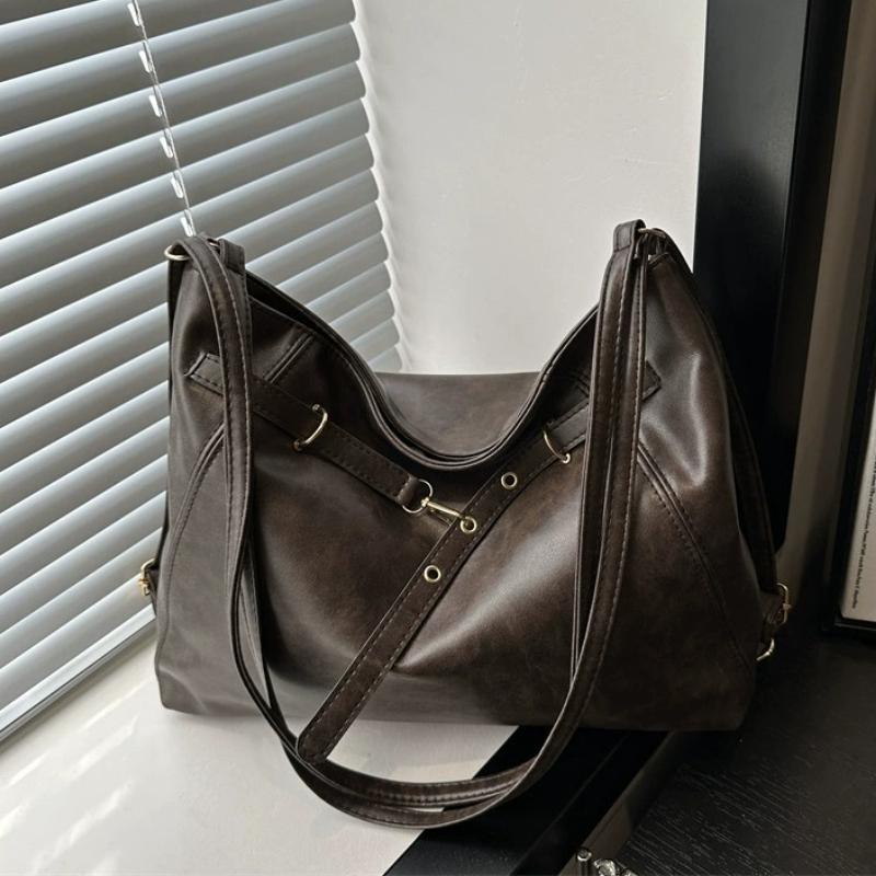 Retro Large Capacity Women's Tote Bag able Casual Double Shoulder Backpack for Autumn Winter Arrival Trendy Handbags