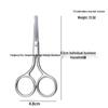 Stainless Steel Eyebrow & Nose Hair Trimmer Scissors with Round Head