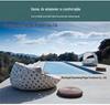 Round Rattan Outdoor Sofa Bed for Patio, Terrace, or Poolside Lounge