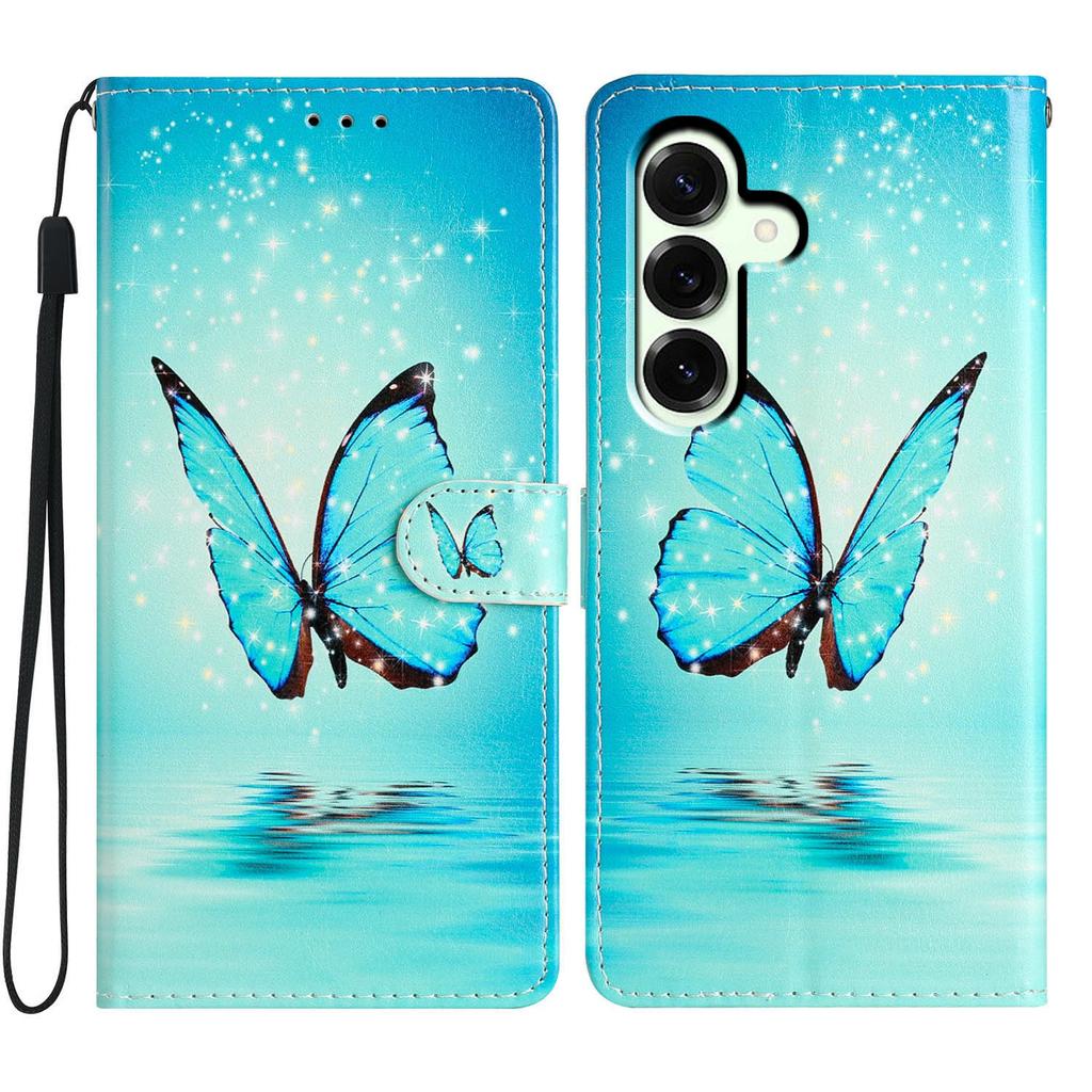 For Samsung Galaxy A17 Wallet Case PU Leather Pattern Printing Stand Phone Cover with Strap