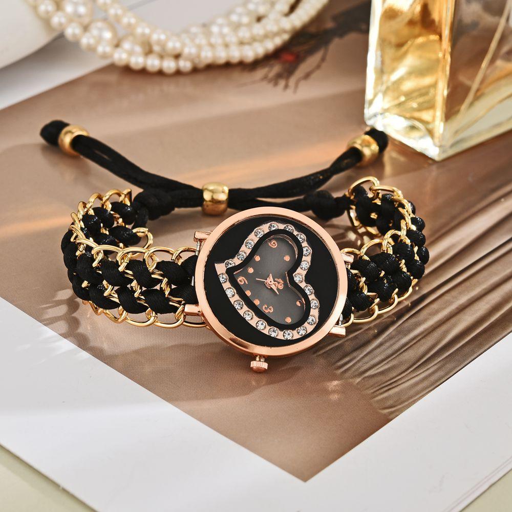 New Fashion Women Watches Knitting Rope Chain Winding Analog Quartz Wrist Watch Simple Ladies Casual Clock Relogio Feminino