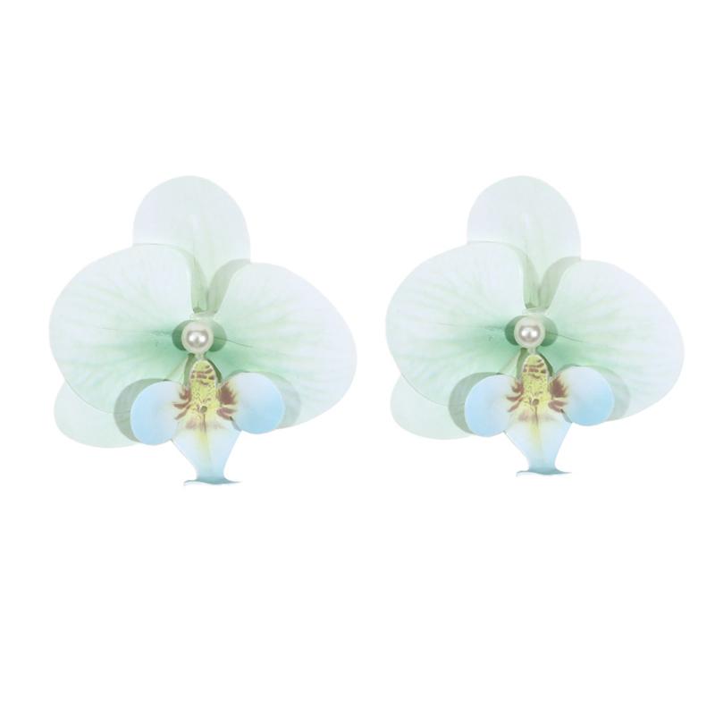 Hair Accessories 1/2pcs Flower Hair Clip Hair Ornament Pink Orchid Orchid Hairpin Side Barrettes Headdress Bohemia Barrettes NEW