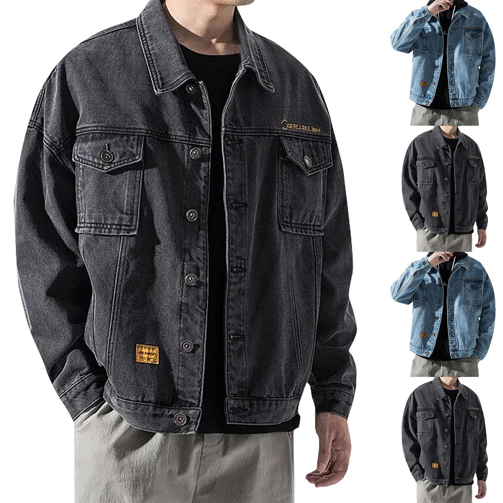 

Весенние и осенние сезоны, японская модная брендовая джинсовая куртка, мужская корейская версия, трендовая студенческая универсальная свободная рабочая одежда, пальто, джинсовый топ