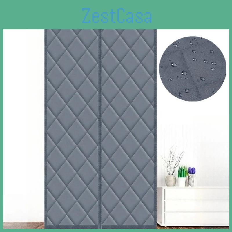 Door Thermal Curtain Magnetic Insulated Energysaving Privacyprotecting Windproof Waterproof Cotton Curtain For Heater Room
