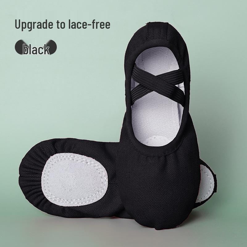 Czarne buty do tańca z miękką podeszwą dla chłopców i mężczyzn - styl kocia łapka