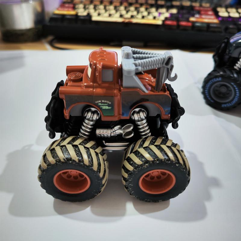 Disney Pixar Cars Großes Rad Offroad Metallautos Lightning McQueen Sheriff Schwarzer Sturm Jackson Cruz Hook Spielzeug Kinder Weihnachtsgeschenke