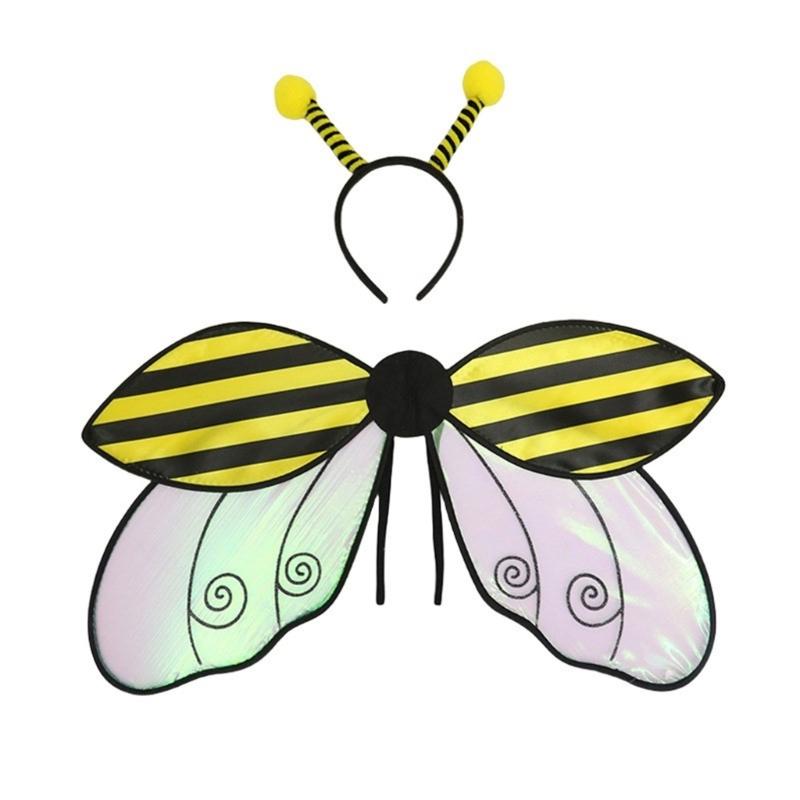 Ladybirds Wing with Headwear Insect Wing Bees Wing Bees Headpiece Halloween Wing for Insect Themed Parties