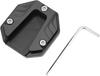 Motorcycle Side Stand Universal Side Stand Parts Alloy Dress Up Parts Foot Brace with Extended Base (Black)