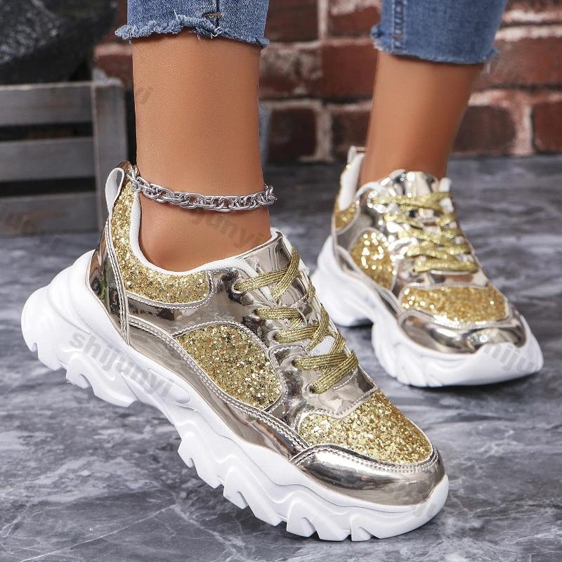 Women's Casual Sneakers Comfortable Anti Slip Sports Shoes Woman Breathable Soft Sole Platform Sneakers Plus Size 42