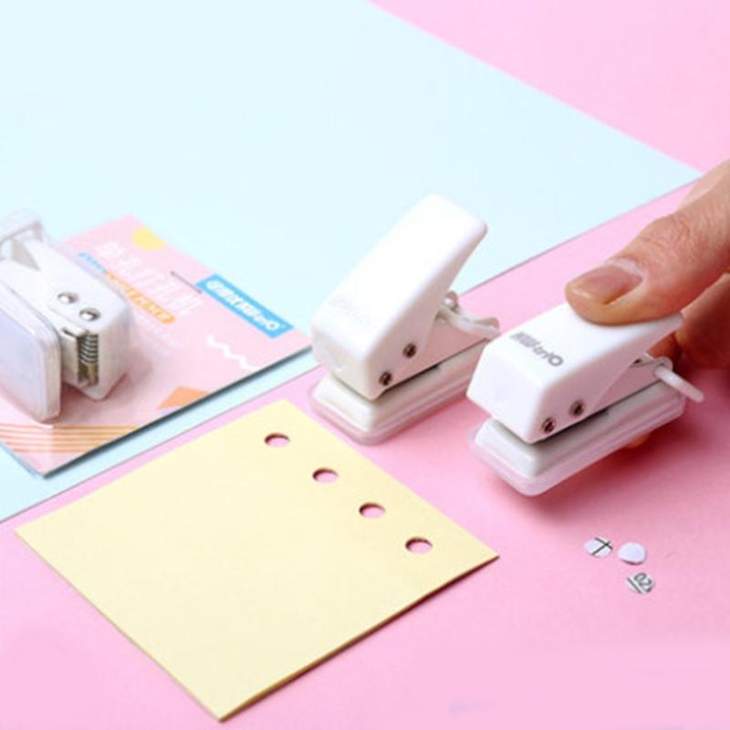 Mini Puncher Paper Capacity 8 Sheets Single Round Hole Puncher Aperture Diameter 0.24'' (6mm) for DIY Binder Paper Card