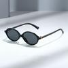 Retro Oval-frame Sunglasses with Distinctive Temple Designs, Suitable for Both Men and Women