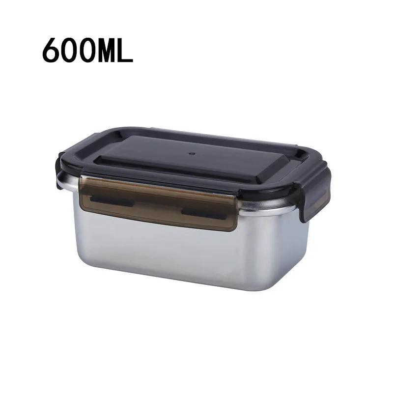 

316 Stainless Steel Sealed Food Fresh Keeping Lunch Box for Kids Kitchen Refrigerator Storage