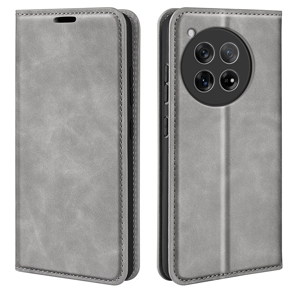 For OnePlus 12 5G PU Leather Skin-touch Case Wallet Flip Phone Cover