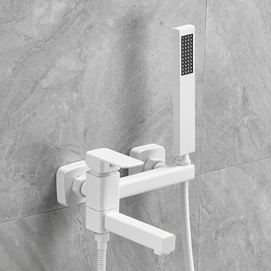 Waterfall Wall-Mounted Bathtub Faucet with Concealed Hot/Cold Shower Head Set