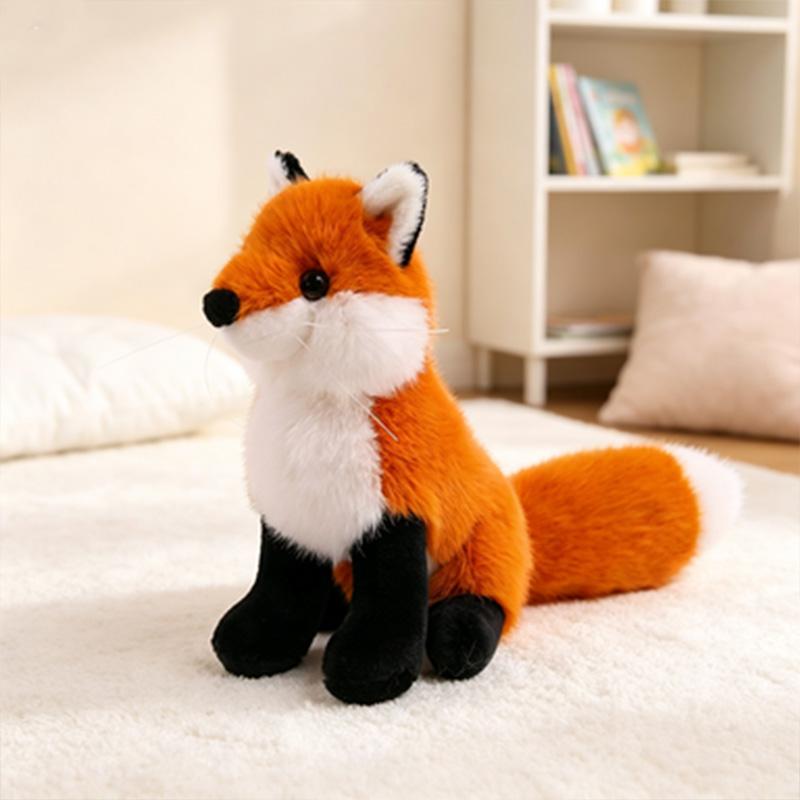Peluche Volpe Morbido Soffice Sdraiato Peluche Animale Cartone Animato Carino Bambola Ripiena Volpe Ragazze Amante Regalo di San Valentino Kawaii Regalo di Compleanno Natale