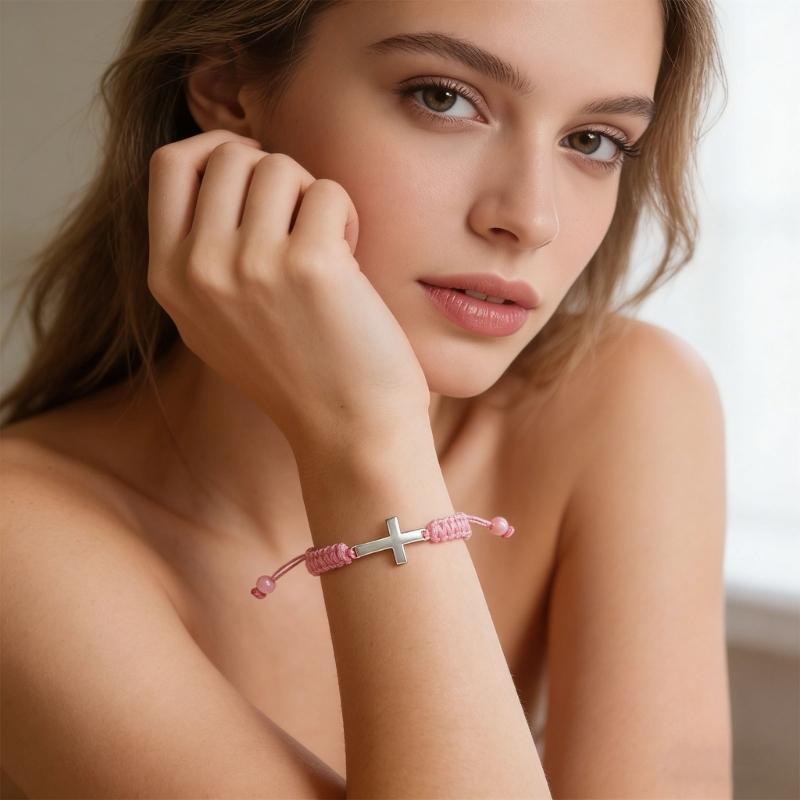 Zinc Alloy Crosses Woven Bracelet Offering Durability and Style with Adjustable Closure for Comfort Unisex Jewelry for Every Occasion