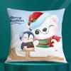 Square Pillowcase, Christmas Gift, Santa Car Supplies, Office Supplies, Living Room Sofa Cushion Cover,  Home Decoration.