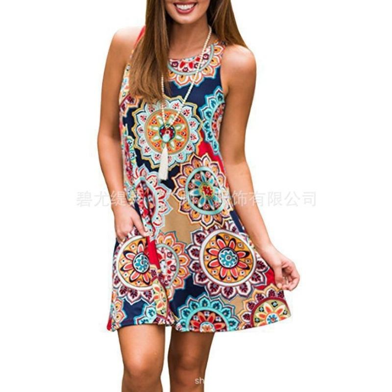 Dress Floral Dress Women'S 2D Digital Printing Factory