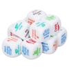 12pcs Novelty Housework Dice Toy Role Playing Housework Distribution Chore Dice Toy for Couple