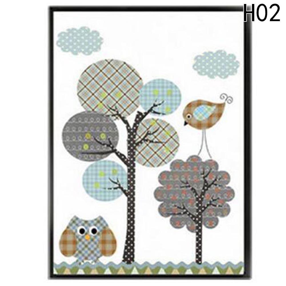 Minimalist Cartoon Animals Oil Painting On Canvas Posters Home Decor Wall Art Painting Wall Pictures for Livingroom Baby Kids Room Decoration