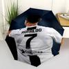 Ronaldo's Legendary Journey Outdoor Automatic Umbrella Compact 8-Rib Design Lightweight All-Season Umbrella for Travel Outdoor Accessory