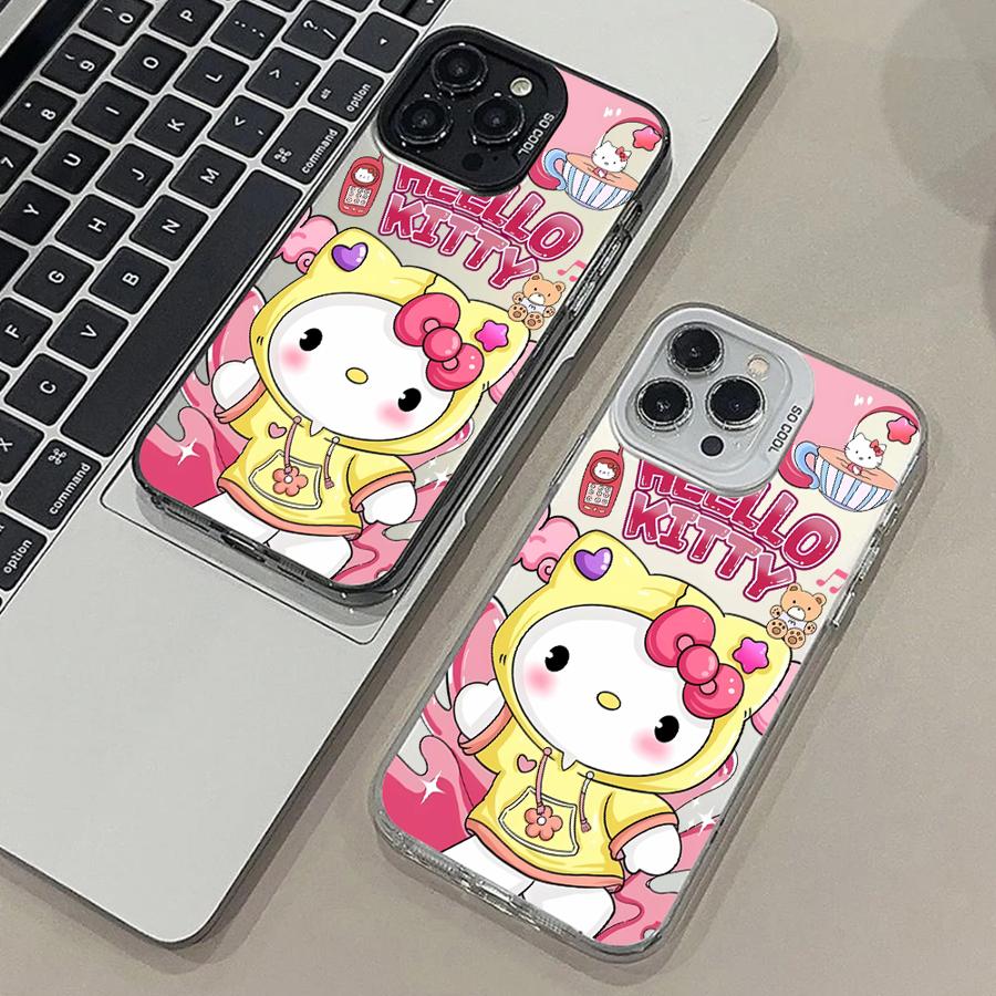 Cover Case for iPhone 11 16 16Pro 13 15 Plus 13Pro 16e 12 14 Pro MAX Cartoon Hello Kitty Cat