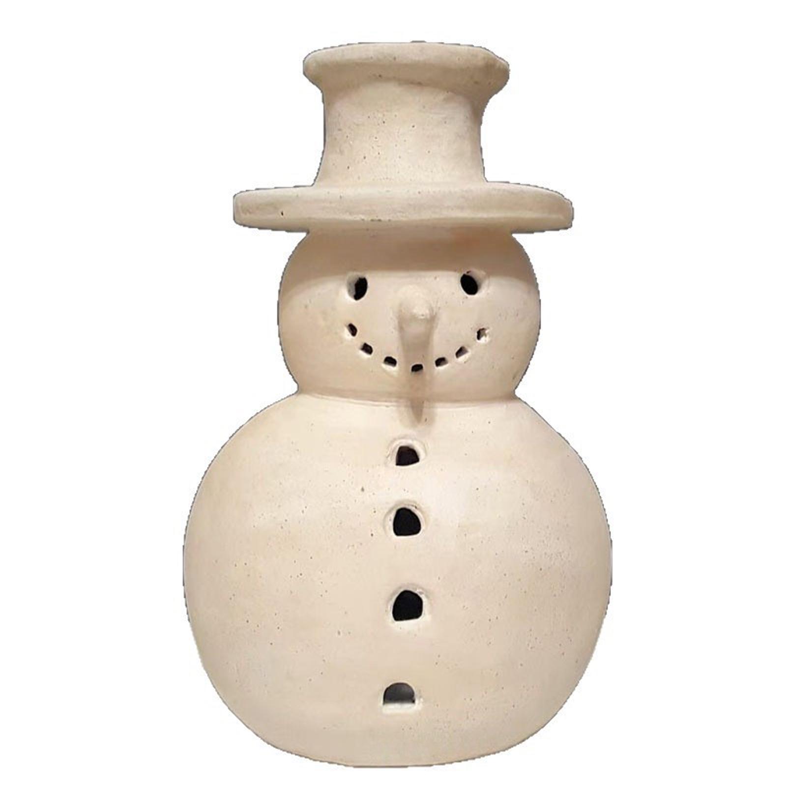 

Handcrafted Snowman Candle Lantern Set Frosty Rustic Resin Art, Unique Holiday Displays Farmhouse Indoor and Outdoor