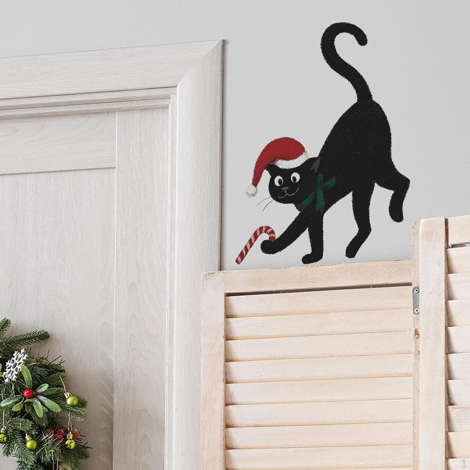 

Black Sticker Window Decals Holiday Xmas Wall Art Lovely for Years Playroom Thanksgivg