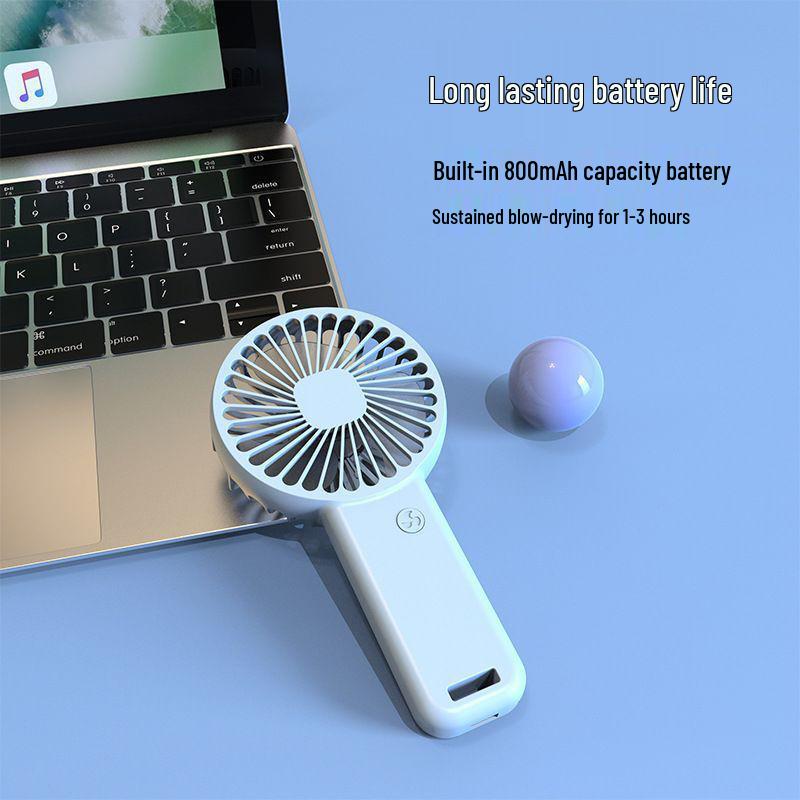 Rechargeable Mini Handheld Fan - Portable, Silent, and Lightweight for Dormitory or Desktop Use, Perfect as a Gift.